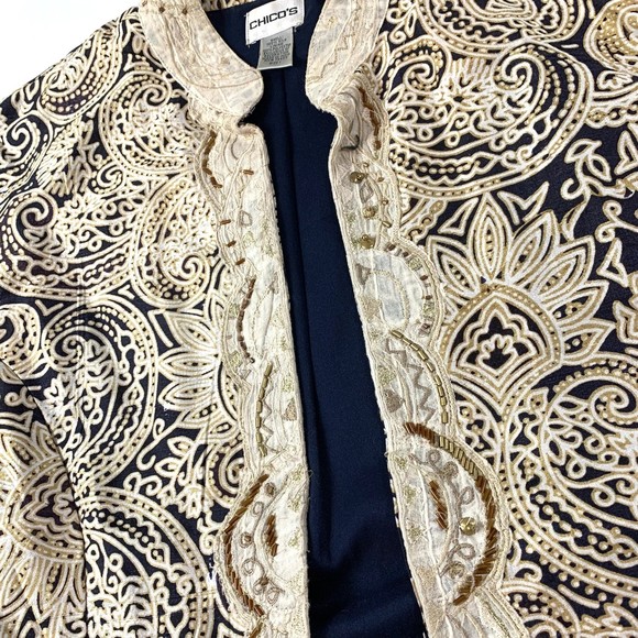 Chicos Silk Jacket - Picture 3 of 4